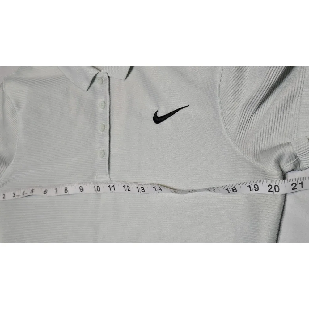 Nike Victory Dri-FIT Golf Polo Ribbed Shirt Womens Large Light Mint Green Golf